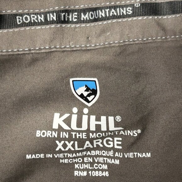 Kuhl Shirt Mens Skorpio 2XL Gray Plaid Camp Hiking Linen Blend Lightweight XXL - Picture 4 of 13